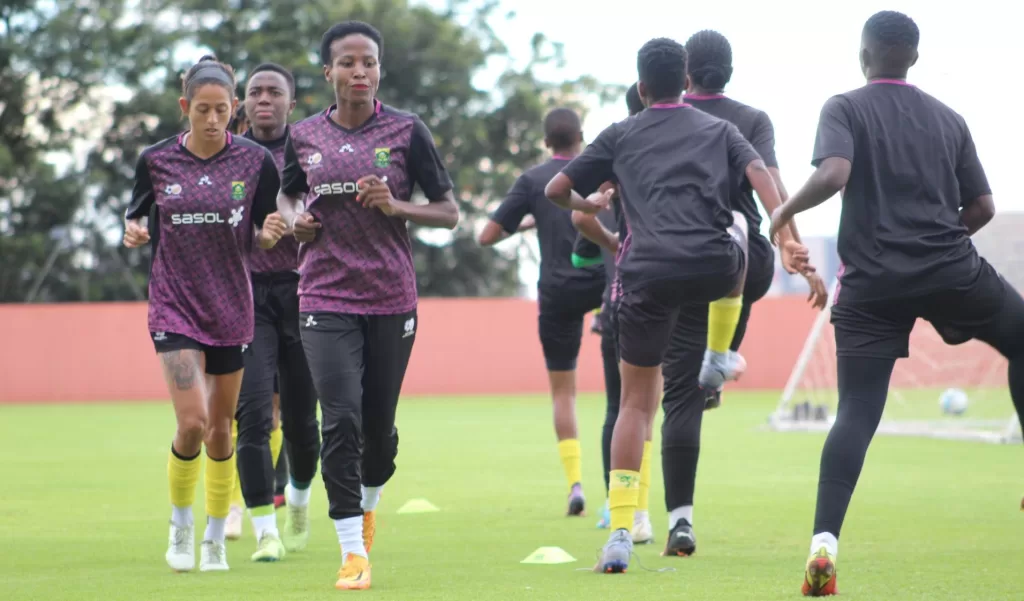 Banyana Banyana training in camp as they prepare for the World Cup