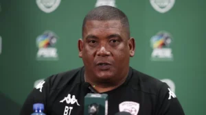 Brandon Truter addressing the media in the Nedbank Cup final