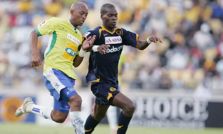 David Kannemeyer and Arthur Zwane during their playing days for Mamelodi Sundowns and Kaizer Chiefs respectively