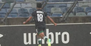 Ethan Brooks celebrating a goal