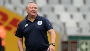 SuperSport United coach Gavin Hunt looking on during a game
