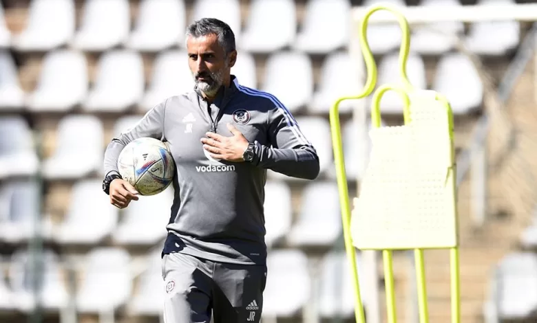 Jose Riveiro of Orlando Pirates during a training session