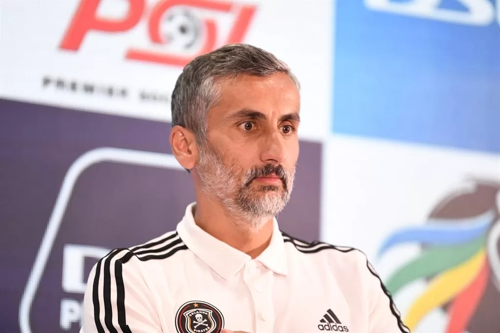 Dstv Premiership, Orlando Pirates coach Jose Riveiro at a press conference