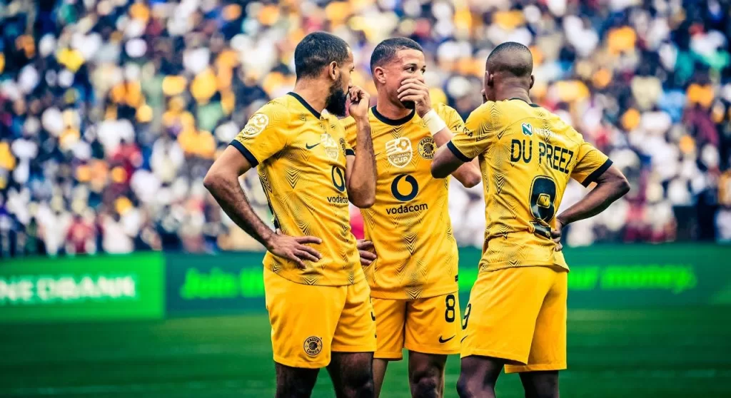 Kaizer Chiefs players having a discussion during their Nedbank Cup clash against Orlando Pirates