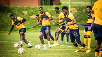 Kaizer Chiefs players at training