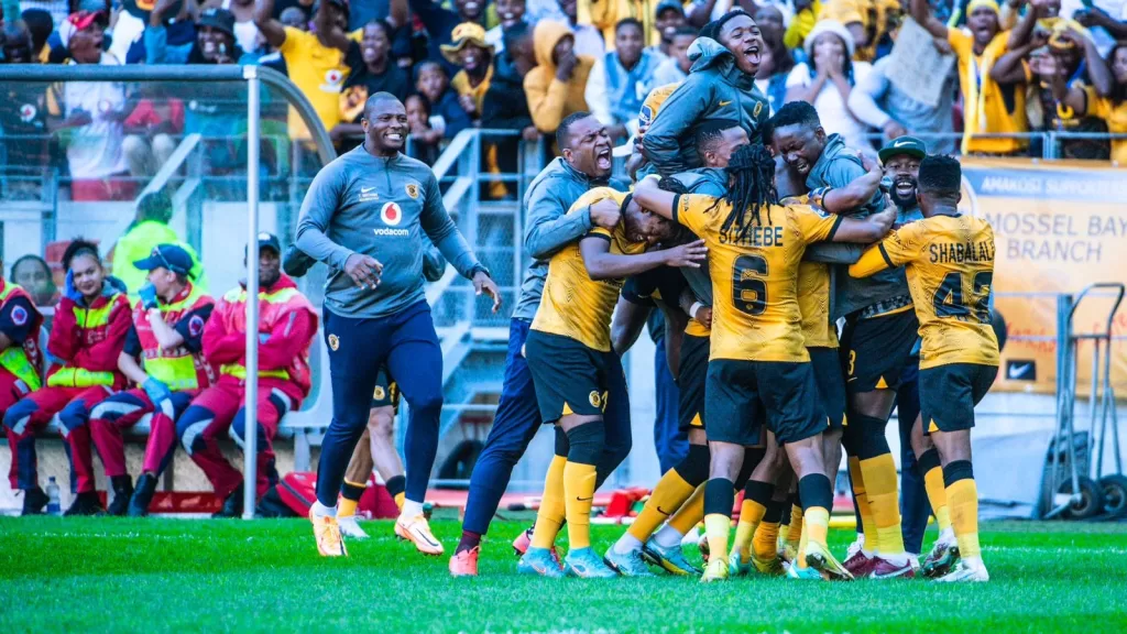 Kaizer Chiefs players in celebratory mood. 