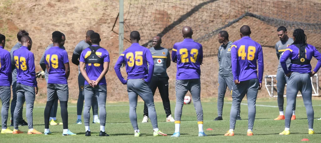 Kaizer Chiefs players at training