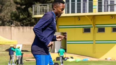 Lebohang Maboe of Mamelodi Sundowns at training