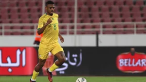Lyle Foster in action for Bafana Bafana.