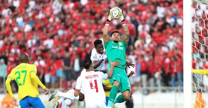 Mamelodi Sundowns in action against Wydad Casablanca in CAF Champions League semi-final