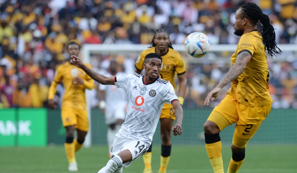 Monnapule Saleng in action against Kaizer Chiefs in the PSL