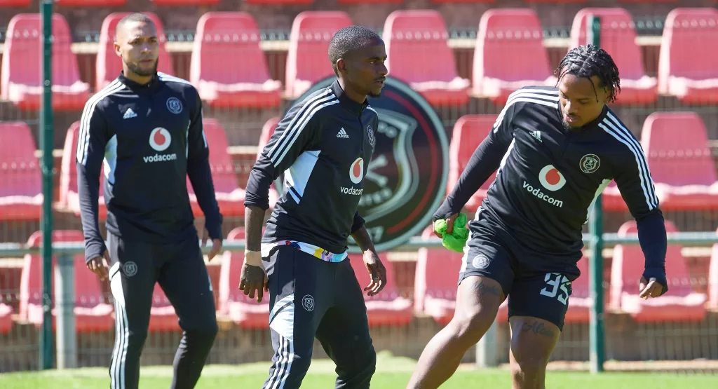 Orlando Pirates in training ahead of the Nedbank Cup final