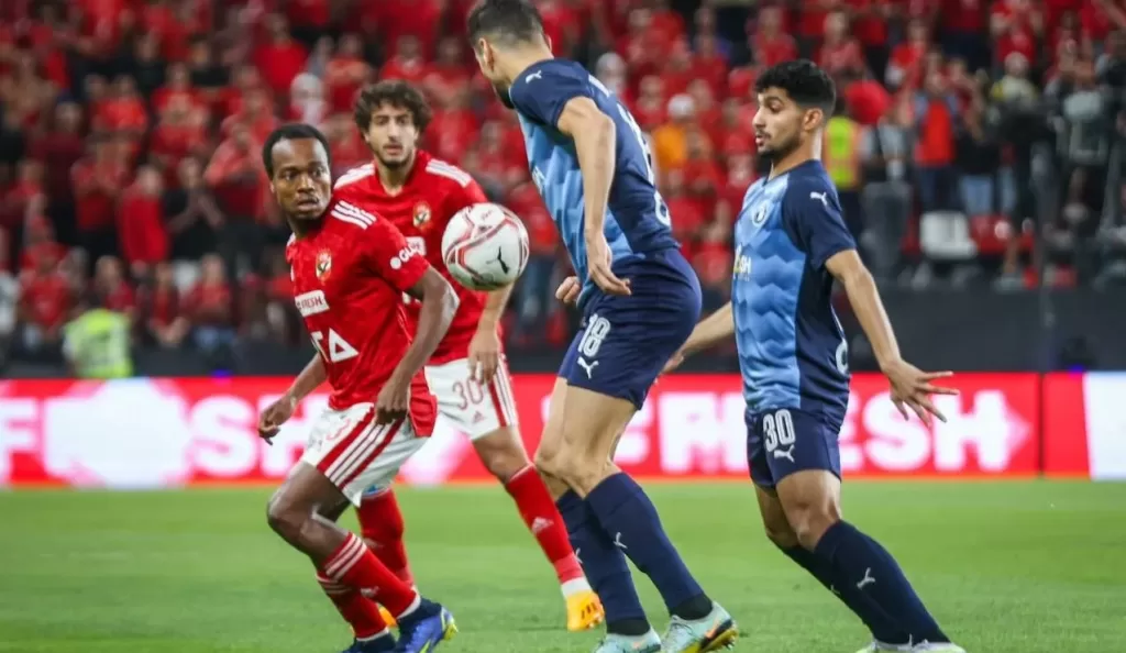 Percy Tau in action for Al Ahly 