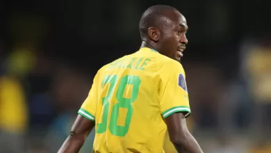 Peter Shalulile in action for Sundowns