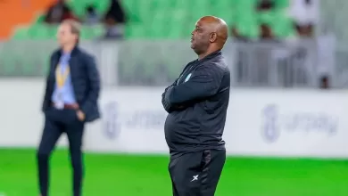 Pitso Mosimane on the touchline during a game