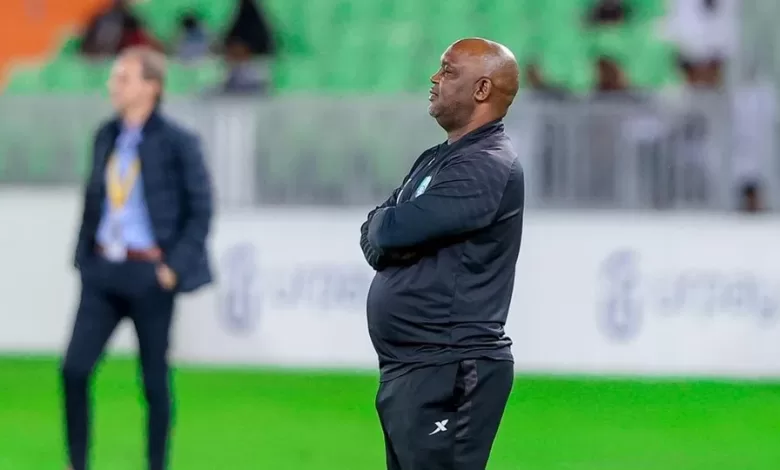 Pitso Mosimane on the touchline during a game