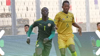 AFCONU17 clash between Senegal and South Africa.