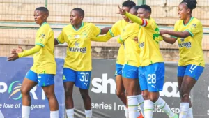 Sundowns Ladies celebrating a goal
