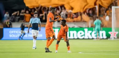 Former Kaizer Chiefs defender Teenage Hadebe in action in the MLS