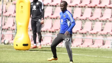 Terrence Dzvukamanja during a training session at Orlando Pirates