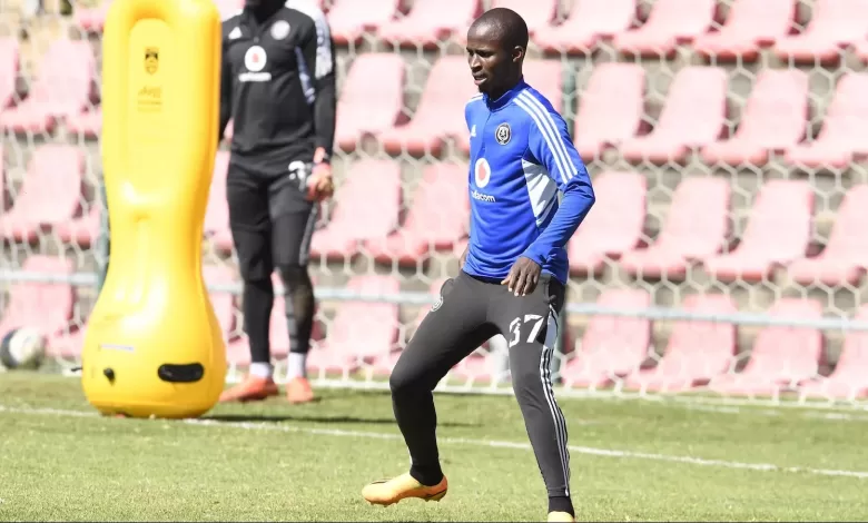 Terrence Dzvukamanja during a training session at Orlando Pirates