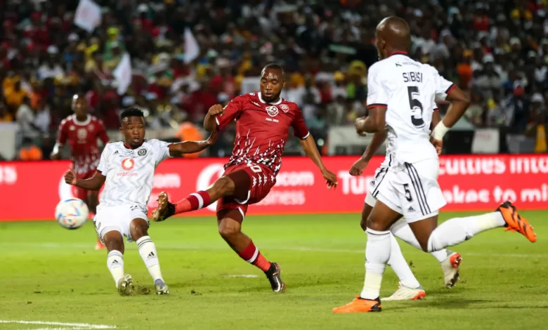 Sibusiso Vilakazi scored the opener for Babina Noko in the Nedbank Cup final. Picture by Sekhukhune United