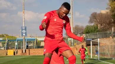 JDR Stars winger Ishmael Wadi celebrating a goal