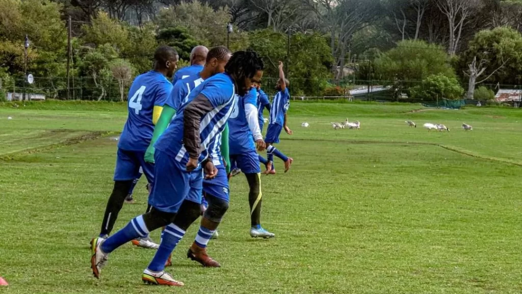 Zizwe United players working hard at training.