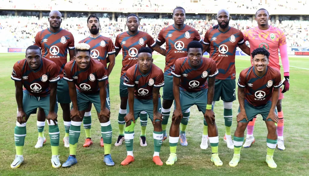 AmaZulu FC players pose for a photo