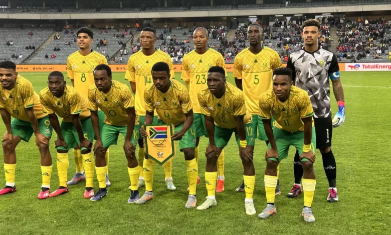 Bafana Bafana players pose for a team photo