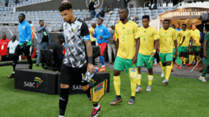 Bafana Bafana getting ready for a match at Orlando Stadium