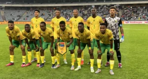 Bafana Bafana players pose for a team photo