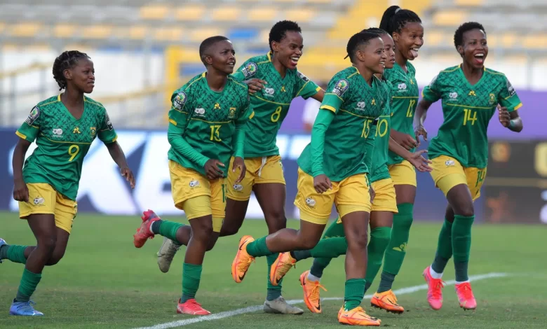 Banyana Banyana in celebratory mood.