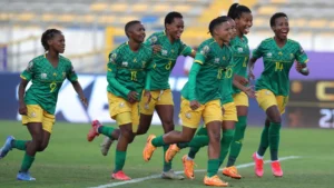 Banyana Banyana in celebratory mood.