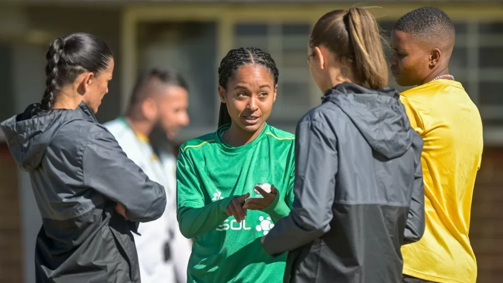 Thalea Smidt in Banyana Banyana colours.