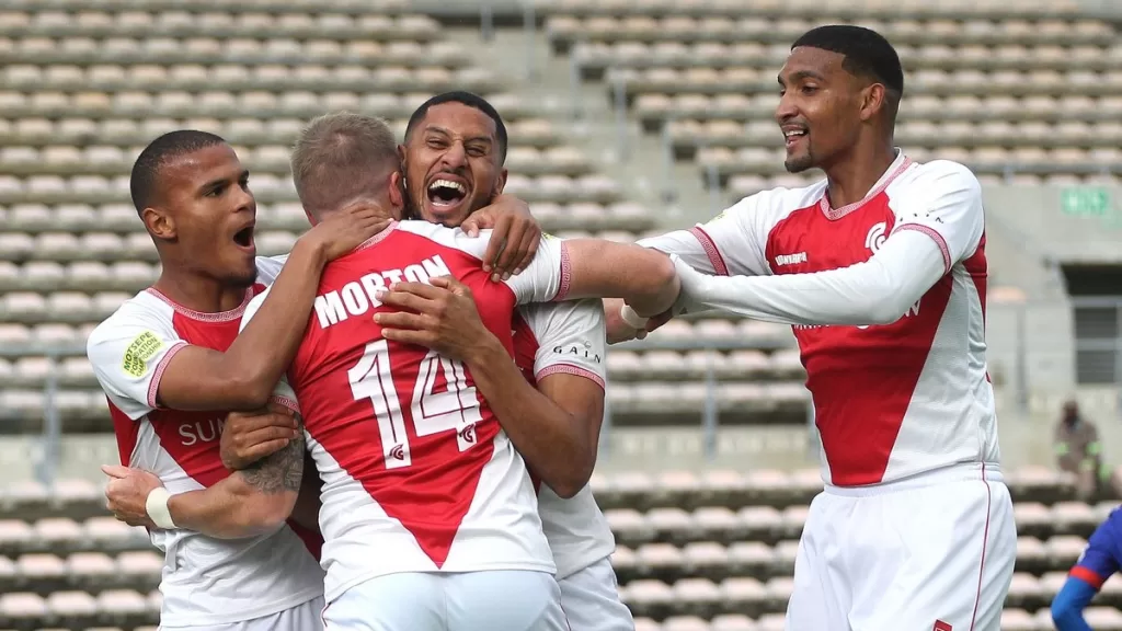 Cape Town Spurs players in celebratory mood.