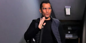 Fadlu Davids arriving at the Harry Gwala Stadium