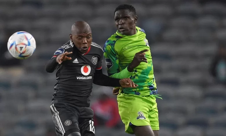 Ismael Olivier Toure of Marumo Gallants in action against Orlando Pirates