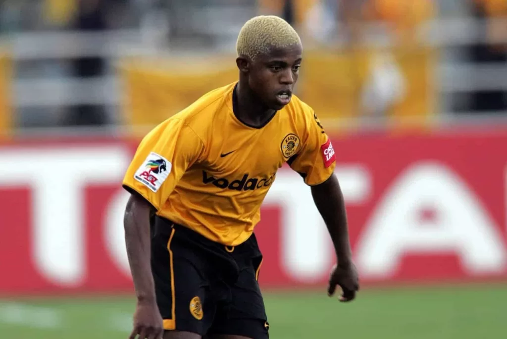 Junior Khanye in action for Kaizer Chiefs during his playing days