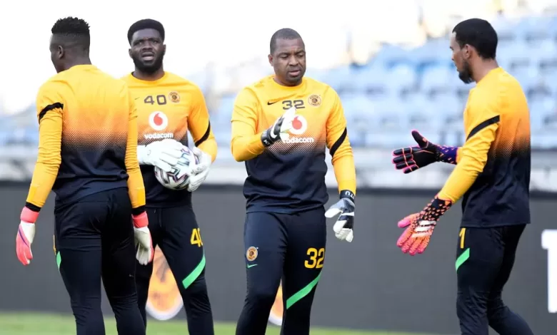 Kaizer Chiefs goalkeepers at training, including Daniel Akpeyi