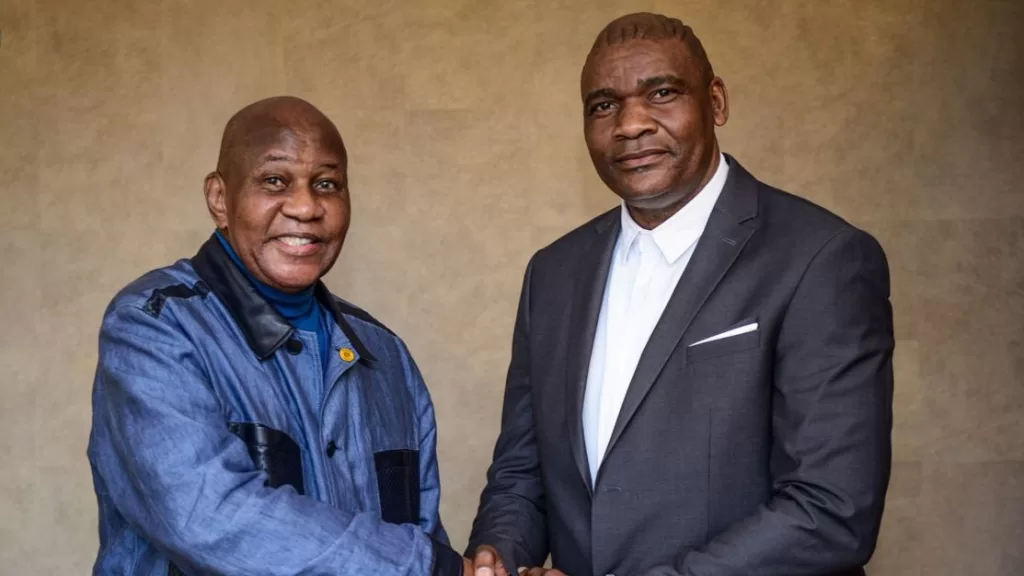 Dr Kaizer Motaung and Molefi Ntseki.