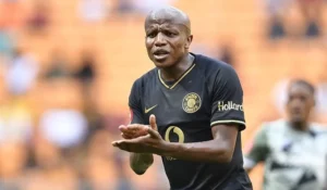 Lebogang Manyama in Kaizer Chiefs colours.