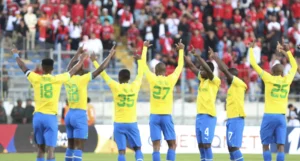 Mamelodi Sundowns in action in the CAF Champions League