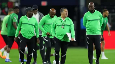 Nigeria coach Jose Peseiro with his technical team