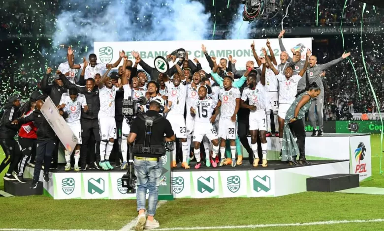 Orlando Pirates FC celebrate Nedbank Cup