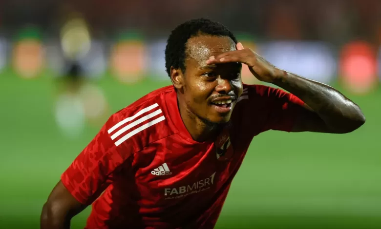 Percy Tau of Al Ahly celebrating a goal