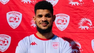 Sekhukhune United new player Renaldo Leaner.