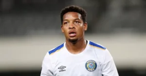 Jamie Webber in action for SuperSport United in the DStv Premiership