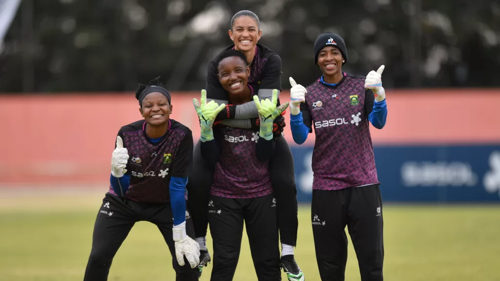 Andile Dlamini and her Banyana Banyana teammates.