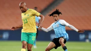 Botswana international Mothusi Cooper in action against Bafana Bafana